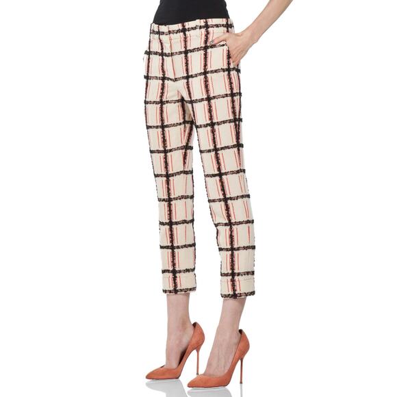Chloé Plaid Cropped Pant Trousers - Picture 1 of 14
